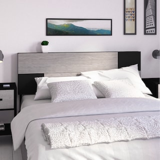 Foto 2 | Cabecera de Cama Queen con 2 Patas Playcon OCABQGTNL 151 X 10 CM Tablero Negro y Gris