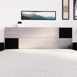 Foto 3 | Cabecera de Cama Queen con 2 Patas Playcon OCABQGTNL 151 X 10 CM Tablero Negro y Gris