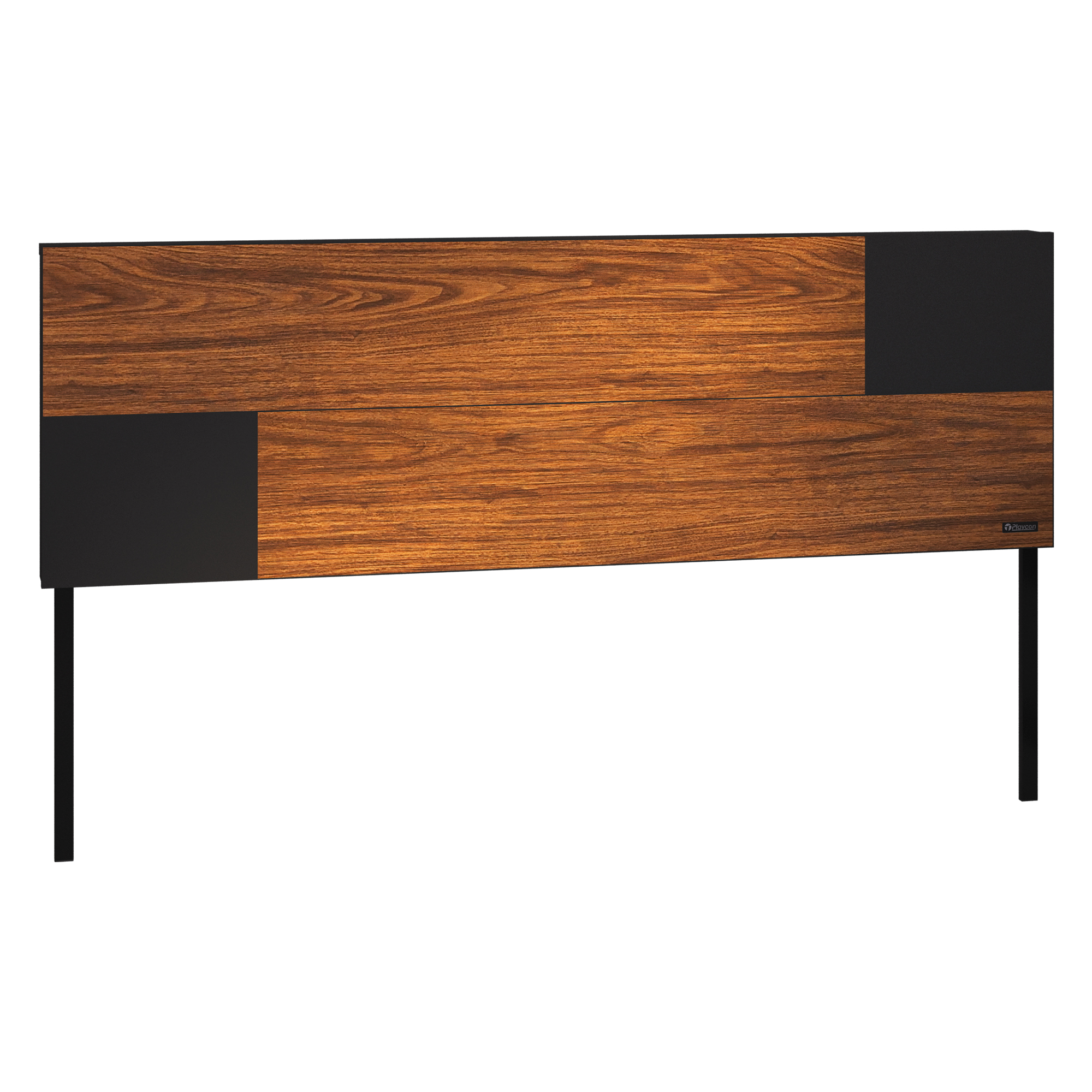 Foto 2 pulgar | Cabecera de Cama Queen con 2 Patas Playcon OCABQTZNL color Marrón 151 X 10 CM  Tablero Negro Tzalam
