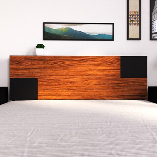 Foto 3 | Cabecera de Cama Queen con 2 Patas Playcon OCABQTZNL color Marrón 151 X 10 CM Tablero Negro Tzalam