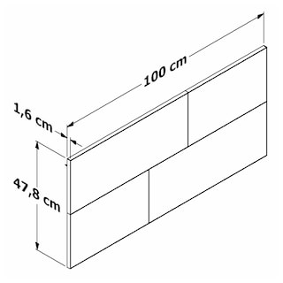 Foto 8 | Cabecera Flotante Para Cama Individual Playcon 100 x1.6 Cm Tablero Negro Tzalam