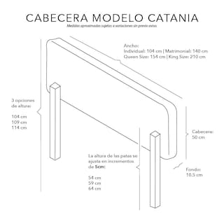 Foto 6 | Cabecera Dicasa Catania color Rojo Queen Size