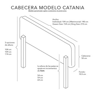 Foto 6 | Cabecera Dicasa Queen Size Catania color Gris