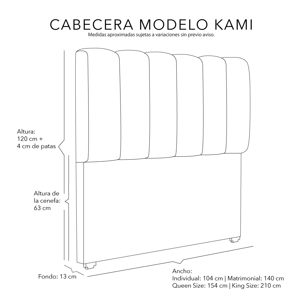 Foto 7 pulgar | Cabecera King Size Dicasa Kami color Mostaza