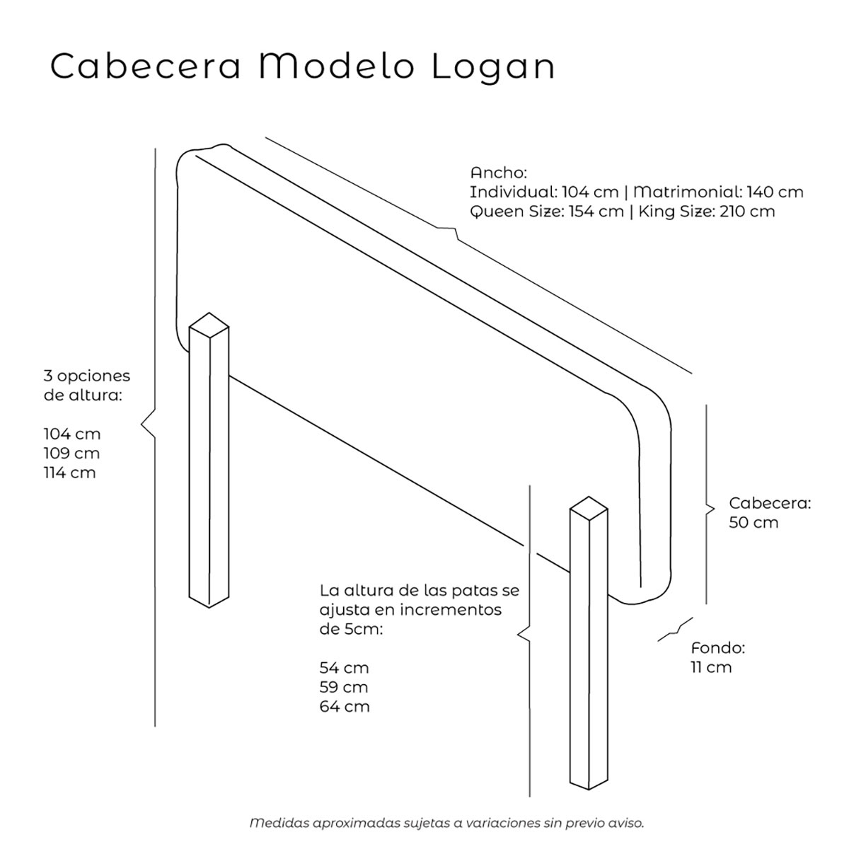 Foto 7 pulgar | Cabecera Dicasa Logan color Negro King Size