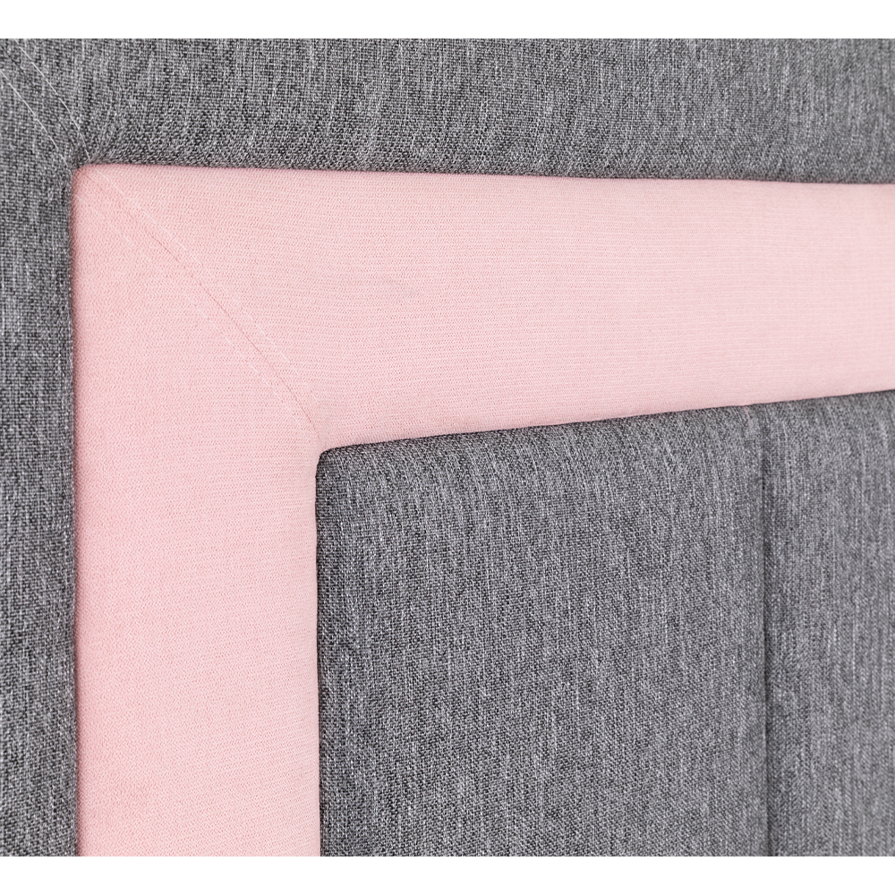 Foto 4 pulgar | Cabecera King Size Dicasa Bora color Gris con Rosa