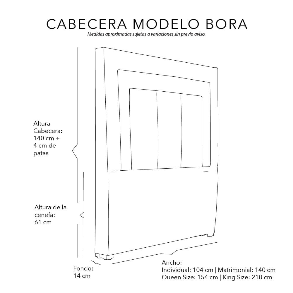 Foto 7 pulgar | Cabecera King Size Dicasa Bora color Gris con Rosa