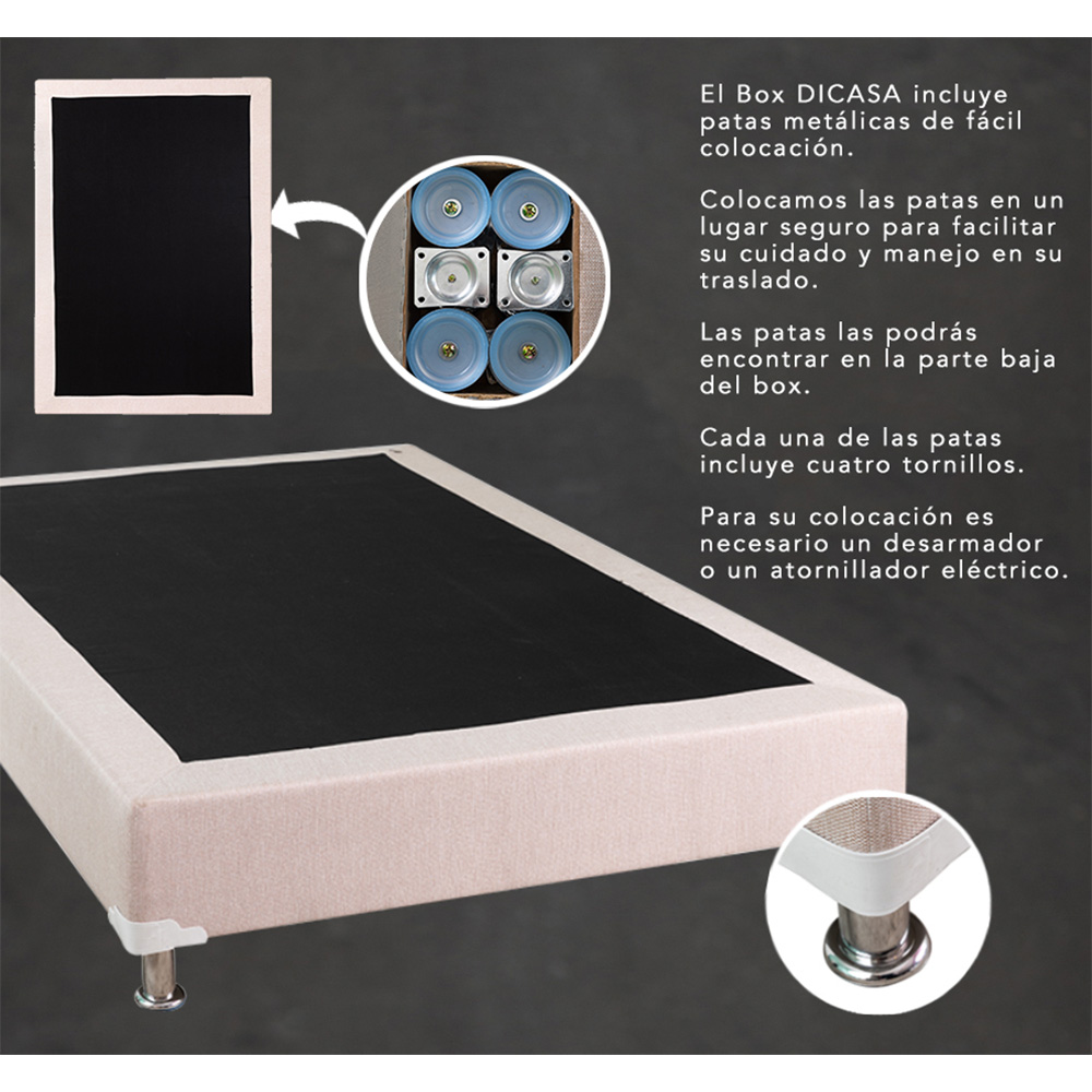 Foto 7 | Cabecera Dicasa Zefyr Black color  Negro + Box Dicasa Zefyr Black color Negro King Size