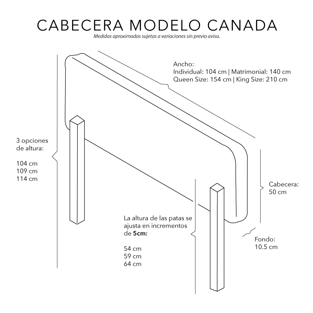 Foto 6 | Cabecera Dicasa Canadá color Gris Matrimonial