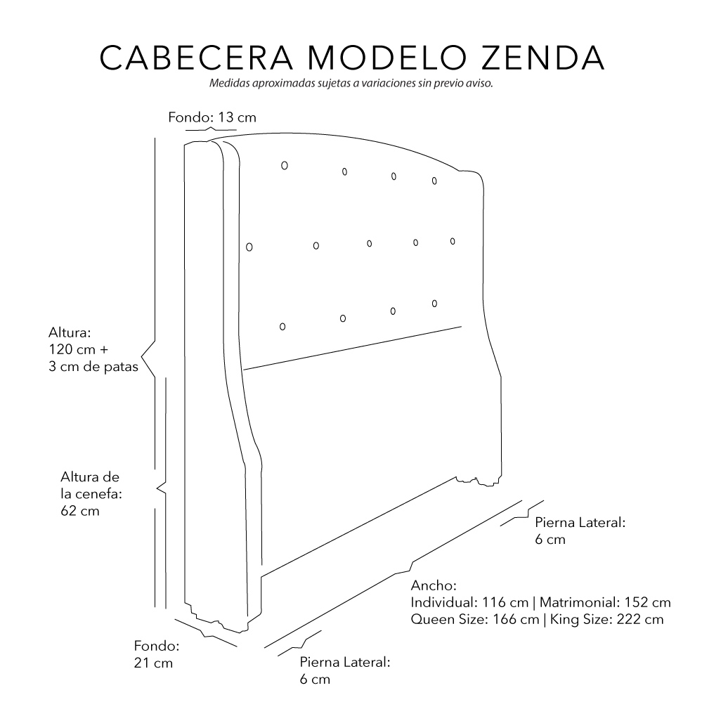 Foto 6 | Cabecera Matrimonial Dicasa Zenda color Negro