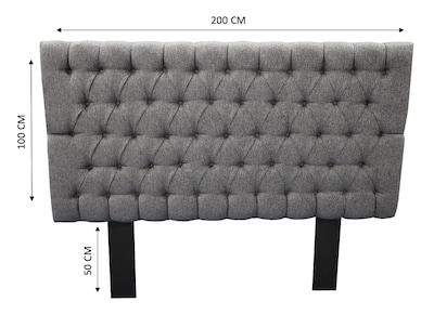 Foto 4 | Cabecera El Bazar Store King Size color Gris