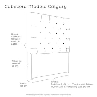 Foto 6 | Cabecera Dicasa Calgary color Negro Queen Size