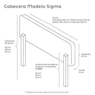 Foto 6 | Cabecera Dicasa Sigma Color Beige King Size