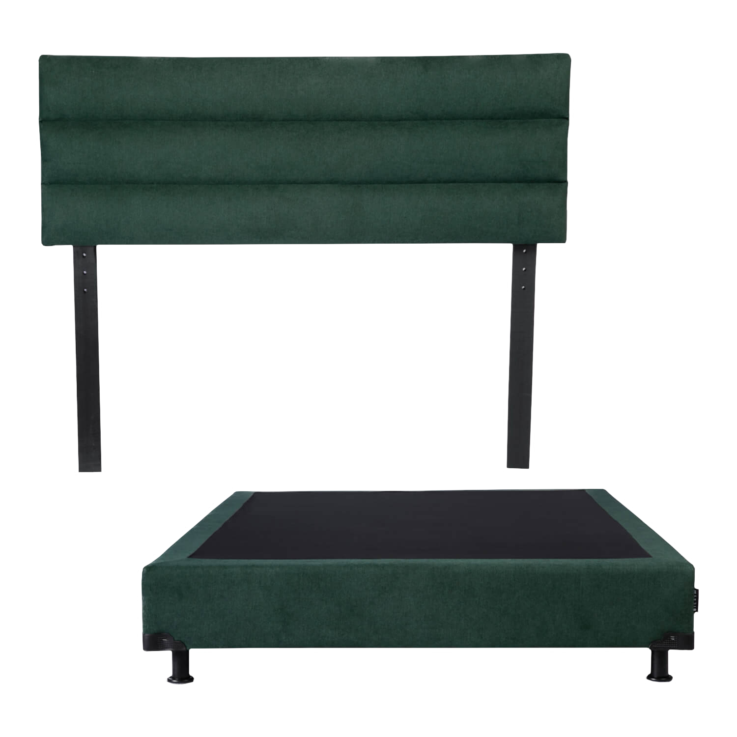 Cabecera Dicasa Logan  + Box Queen Size Verde