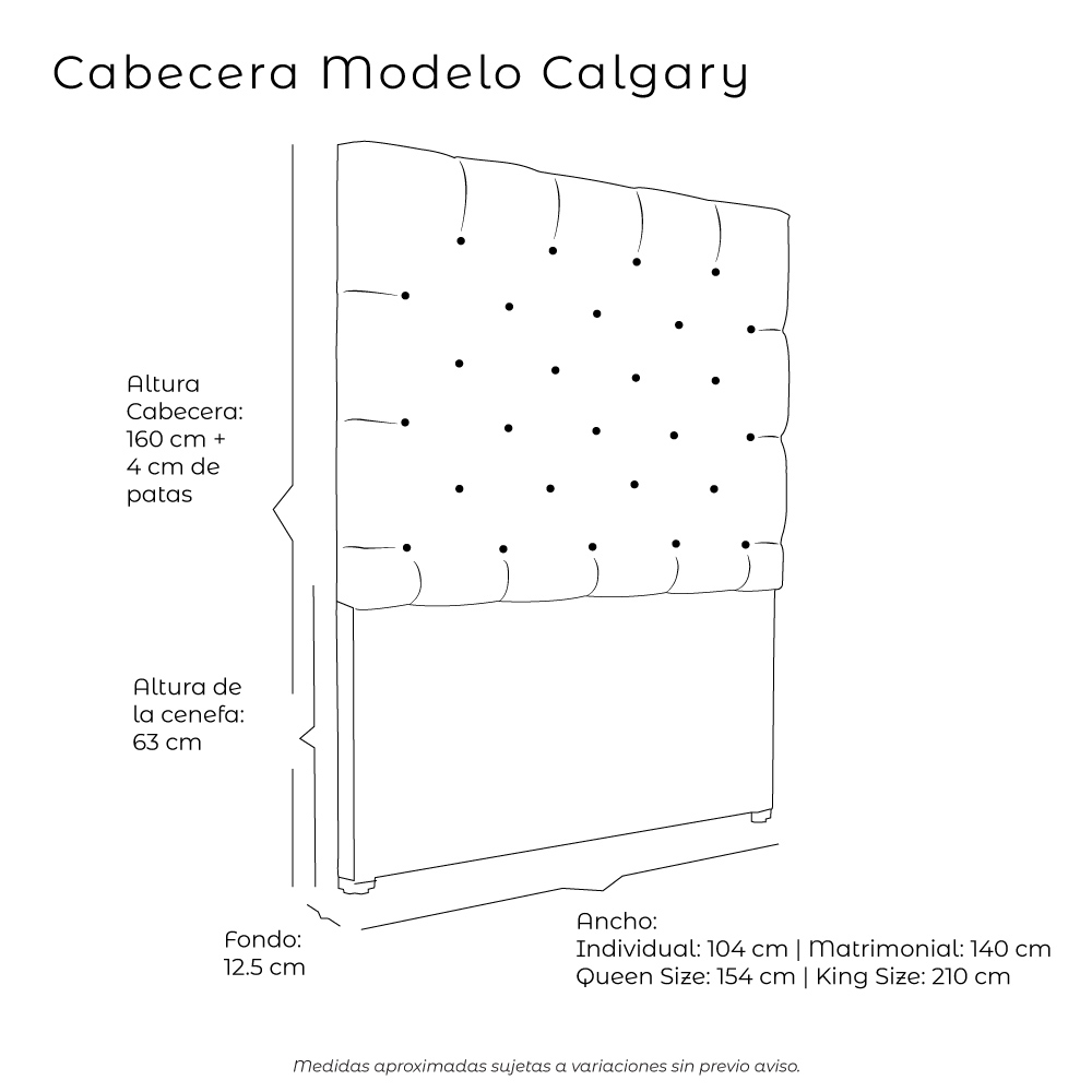 Foto 7 pulgar | Cabecera Dicasa Calgary Negra Matrimonial