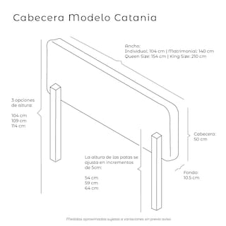 Foto 6 | Cabecera Dicasa Catania color Plata Queen Size
