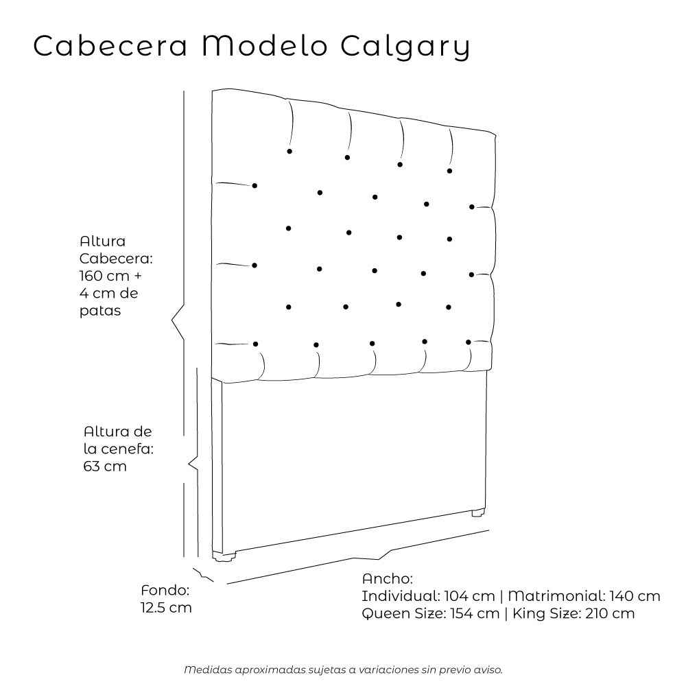 Foto 7 pulgar | Cabecera Dicasa Calgary Negra Queen Size