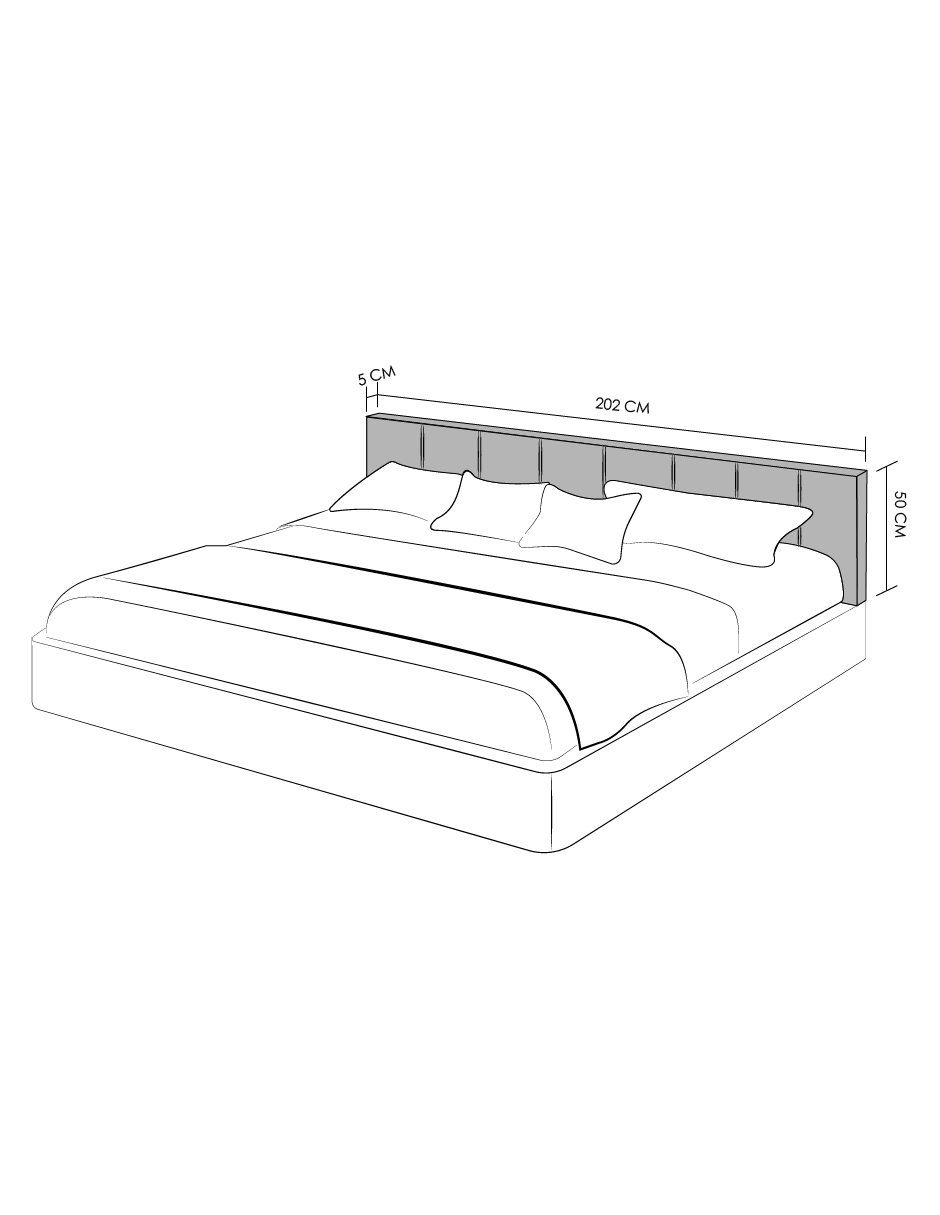 Foto 6 pulgar | Cabecera King Size Easy Living Aura Gris