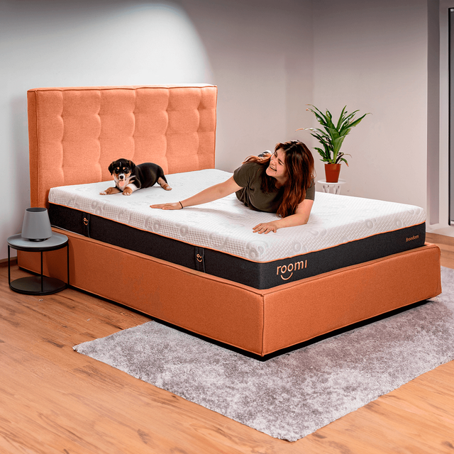 Foto 2 | Cabecera Queen Size De Madera De Pino, Roomi Freedom Color Naranja