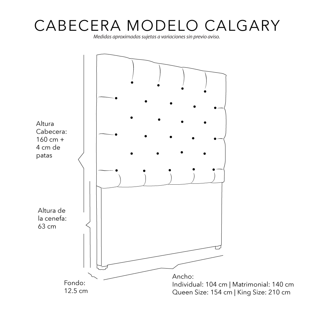 Foto 7 pulgar | Cabecera Dicasa Calgary Negra
