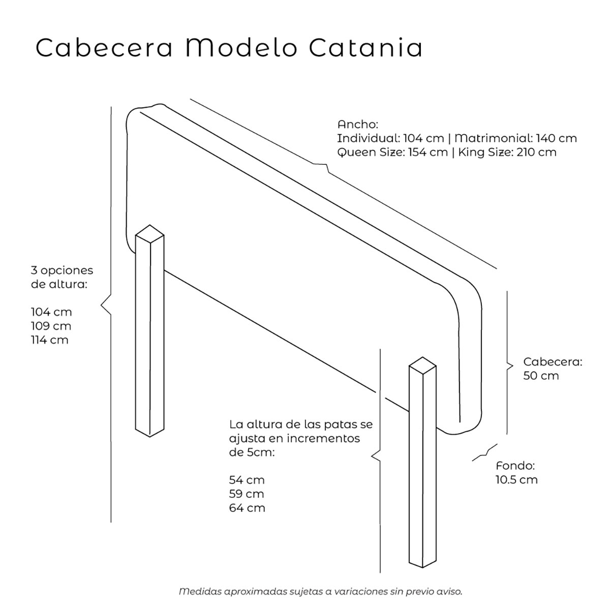 Foto 7 pulgar | Cabecera Dicasa Catania Beige King Size