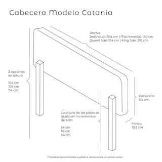 Foto 6 | Cabecera Dicasa Catania Beige King Size