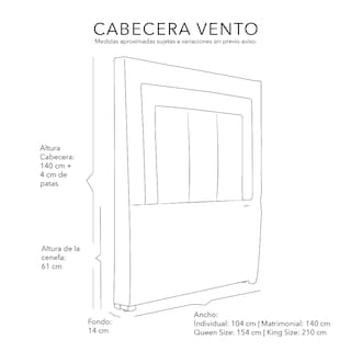 Foto 6 | Cabecera Dicasa Vento King Size Negra