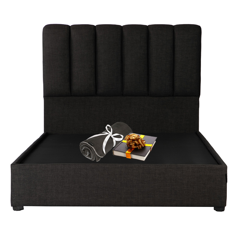 Cabecera Dicasa Kami Negro + Base Cama Dicasa Belt Negro Individual