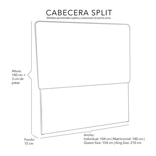 Foto 6 | Cabecera Dicasa Split Azul King Size