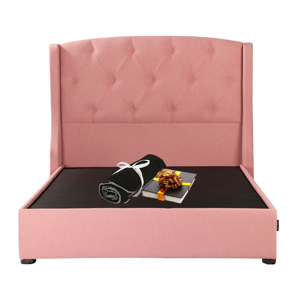 Cabecera Dicasa Zefyr + Base Cama Dicasa Havol color Palo de Rosa Matrimonial