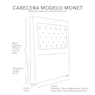 Foto 6 | Cabecera Dicasa Monet Negra Matrimonial