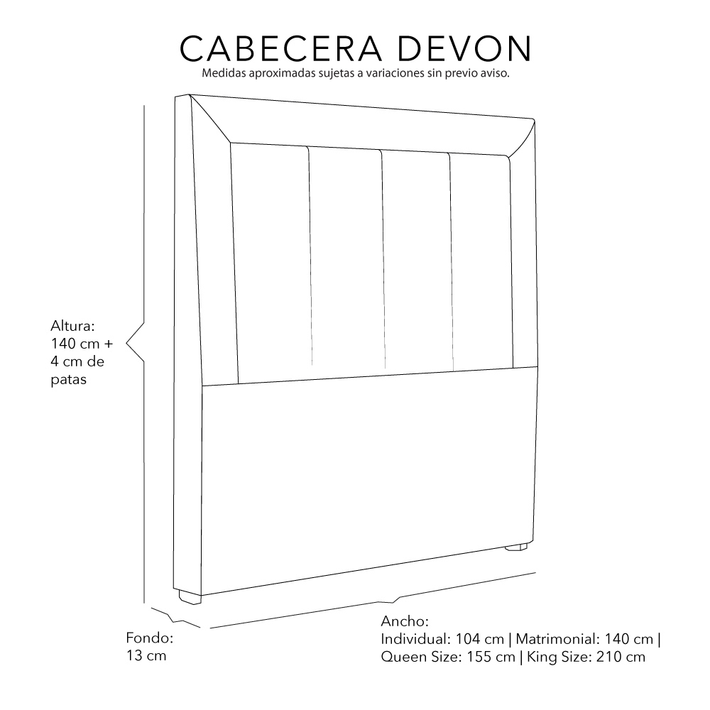 Foto 6 | Cabecera Dicasa Devon Negro King Size