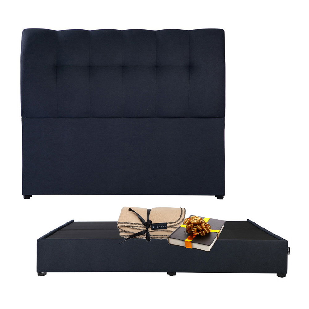 Cabecera Dicasa Nube + Base Cama Dicasa Orlando Azul King Size