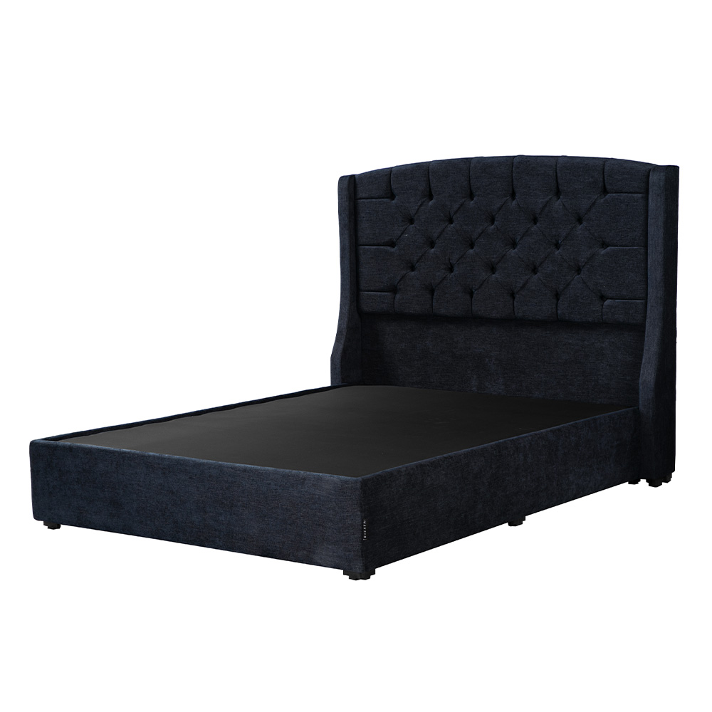 Cabecera Dicasa Sitka + Base Cama Dicasa Nizzo Azul Matrimonial