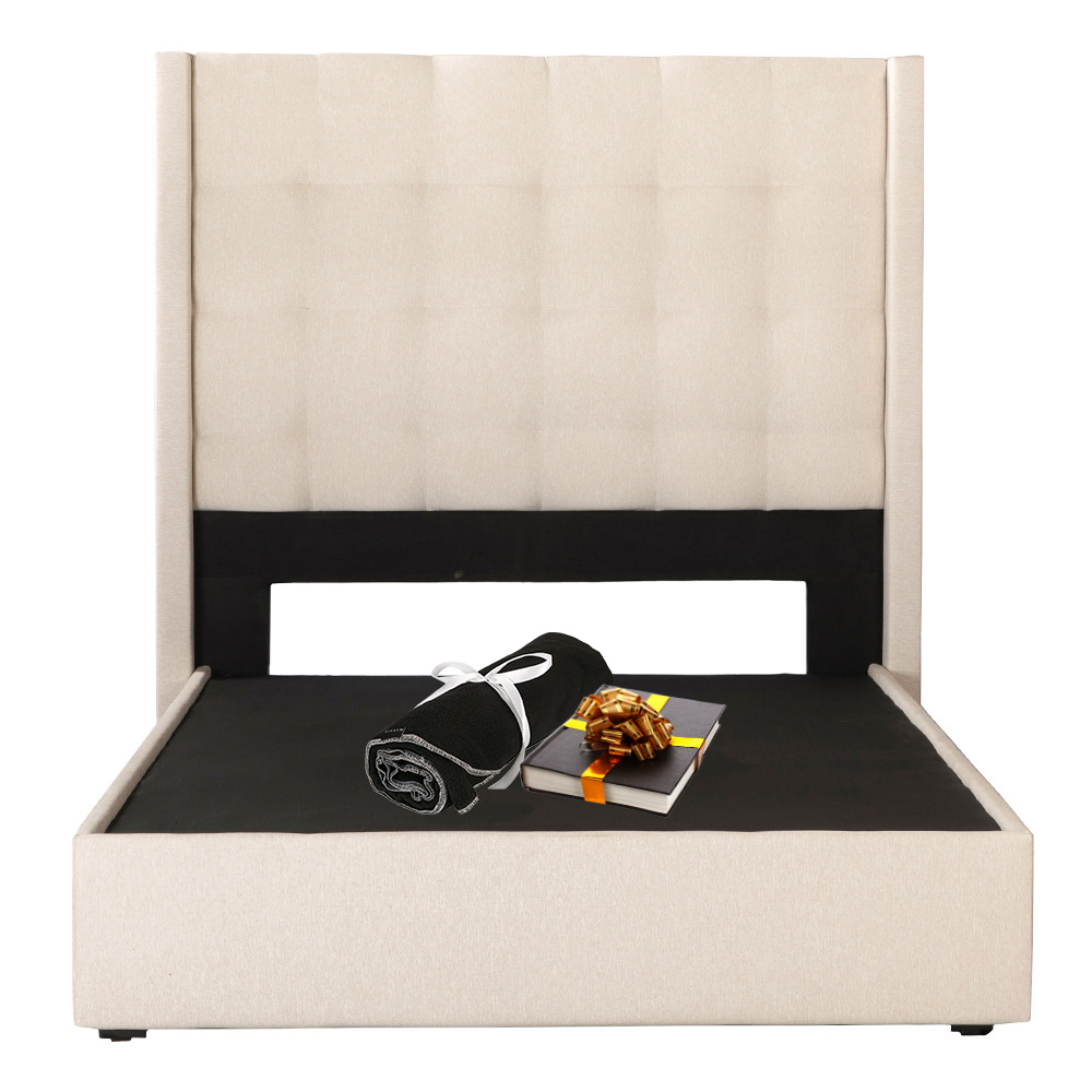 Cabecera Dicasa Titan + Base Cama Dicasa Colt Beige Claro Individual