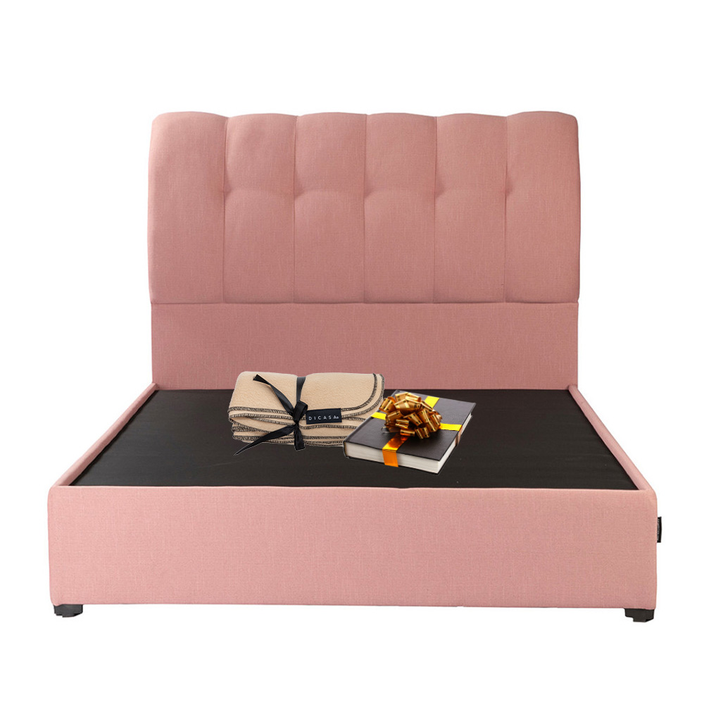 Cabecera Dicasa Nube + Base Cama Dicasa Havol Palo de Rosa Queen Size