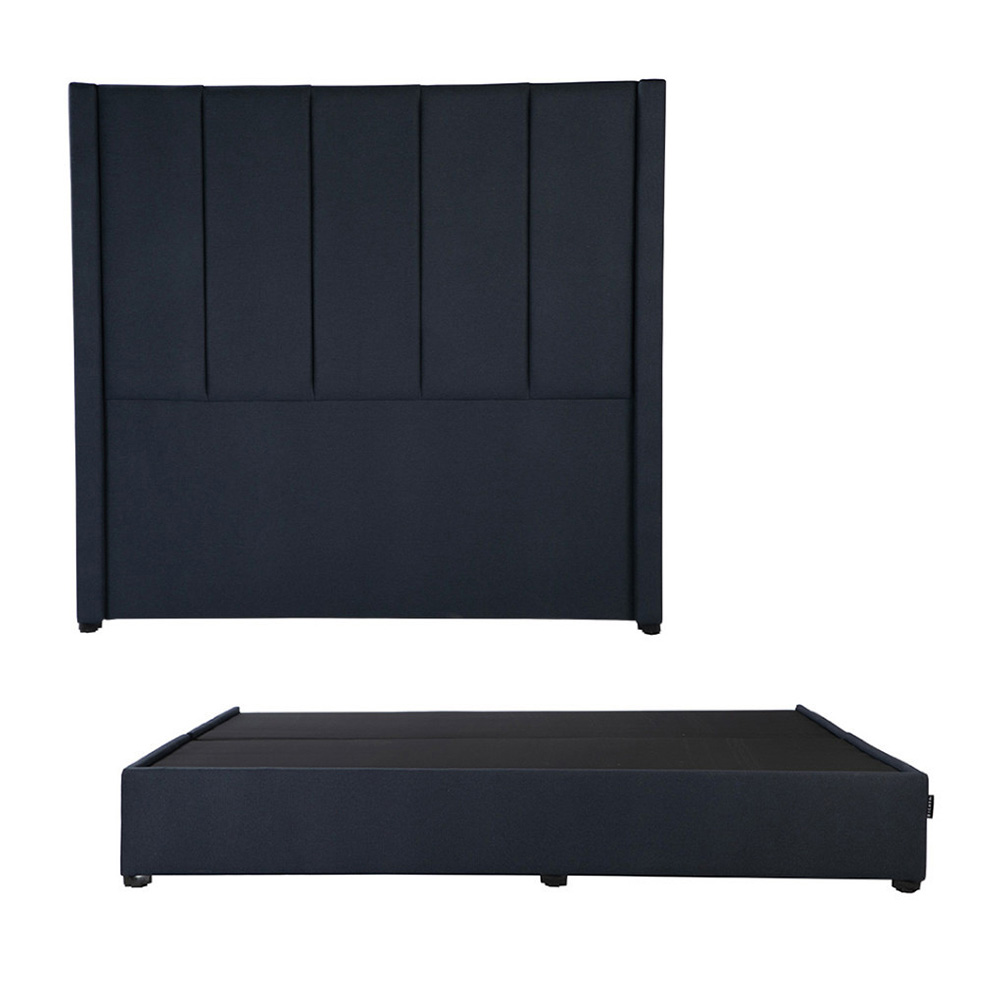 Cabecera Dicasa Nizza + Base Cama Dicasa Orlando Azul King Size