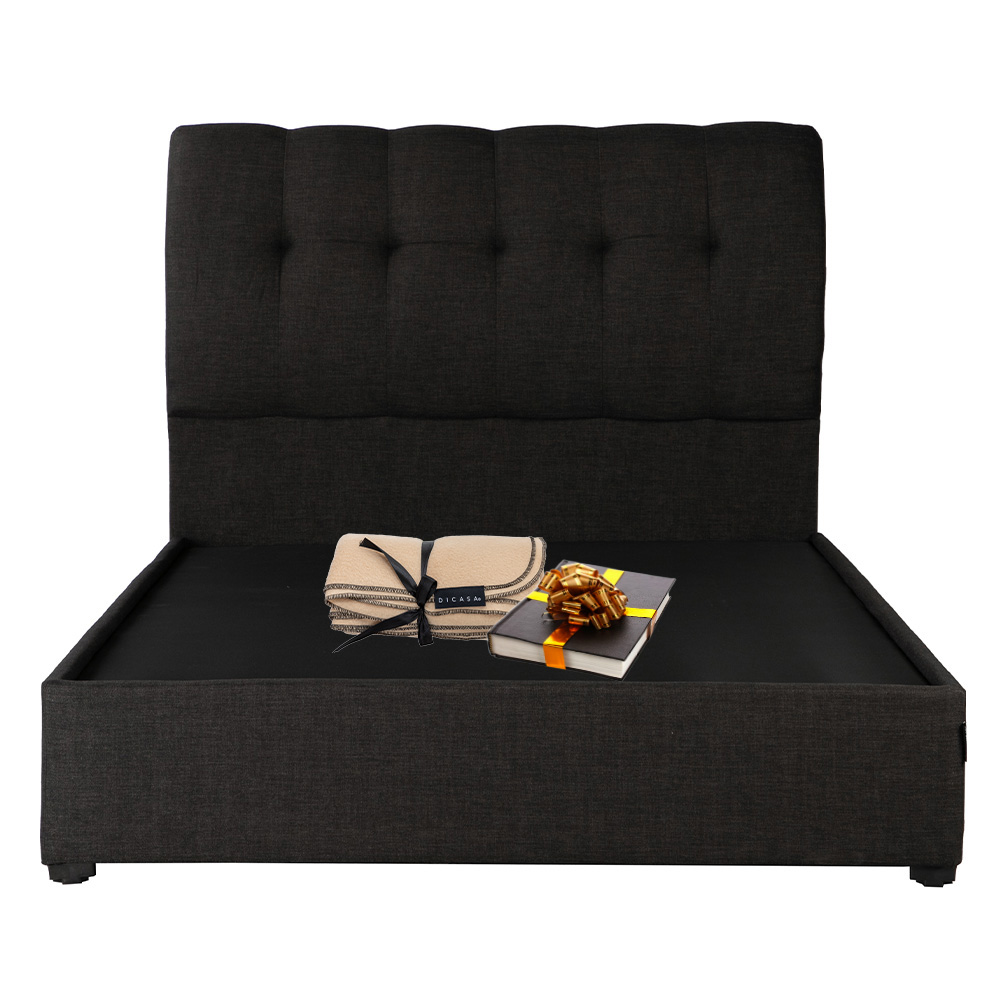 Cabecera Dicasa Nube + Base Belt Negro Queen Size