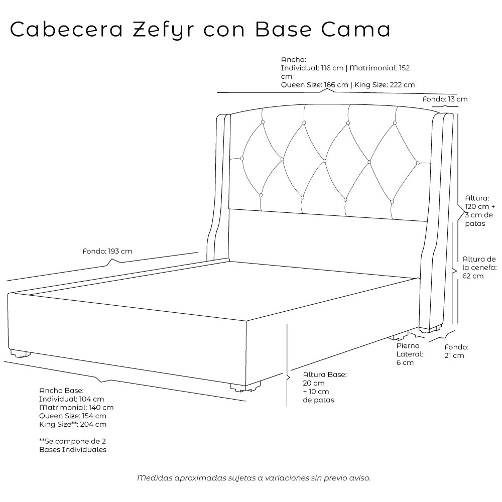 Foto 5 pulgar | Cabecera Dicasa Zefyr más Base Cama Dicasa Orlando Gris Individual