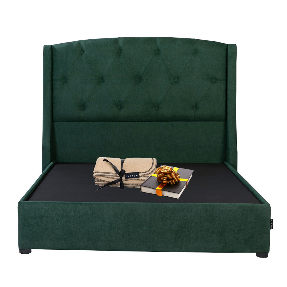 Cabecera Dicasa Zefyr más Base Cama Dicasa Imperial Verde Individual