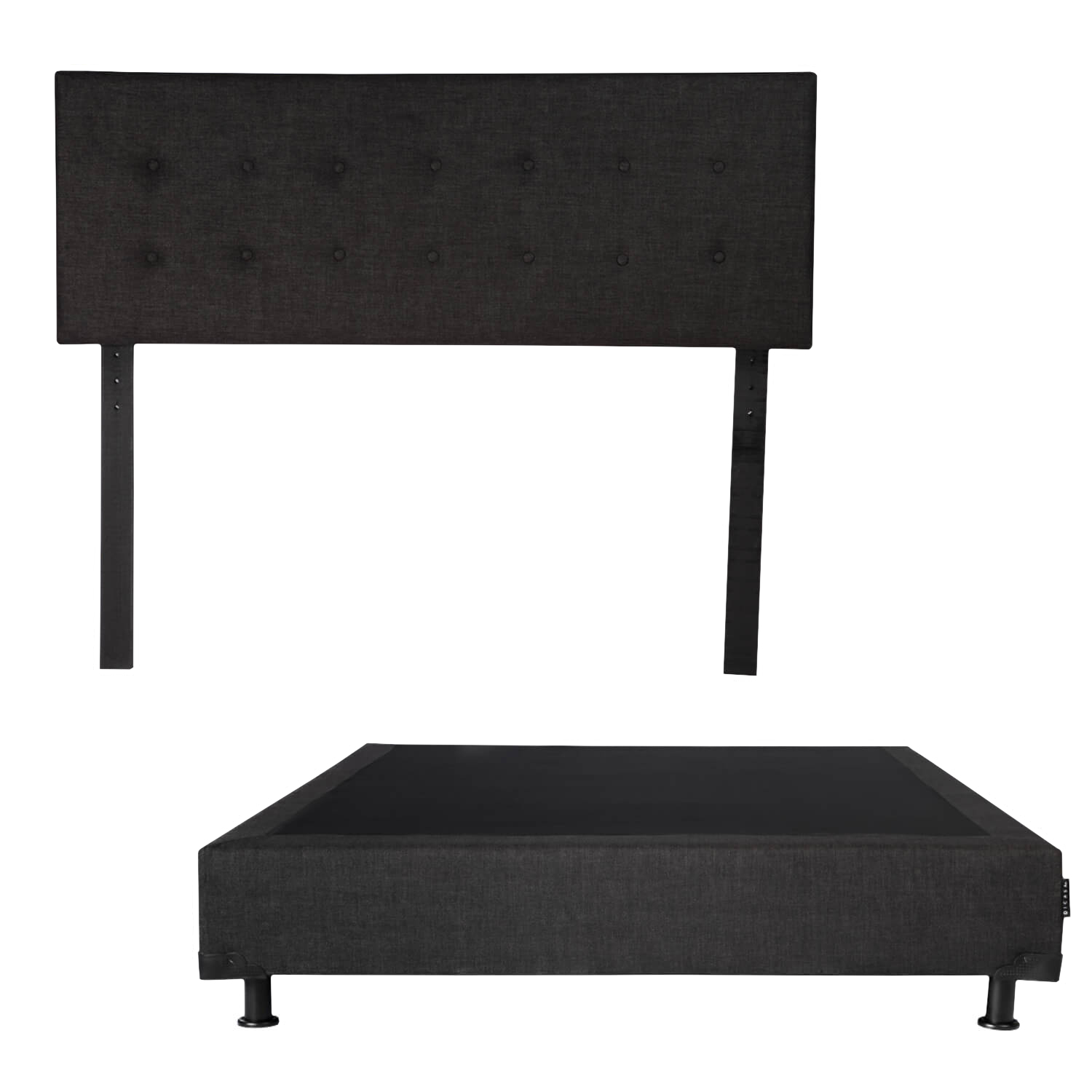 Cabecera Dicasa Bilbao Belu Negra + Box Queen Size