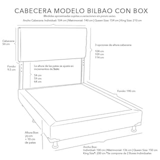 Foto 5 | Cabecera con Box Dicasa Matrimonial Gris