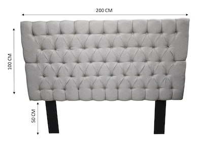 Foto 5 | Cabecera Capitonada El Bazar Store Soho King Size color Plata
