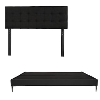 Foto 1 | Cabecera Dicasa Catania más Base Cama Slim color Negro King Size