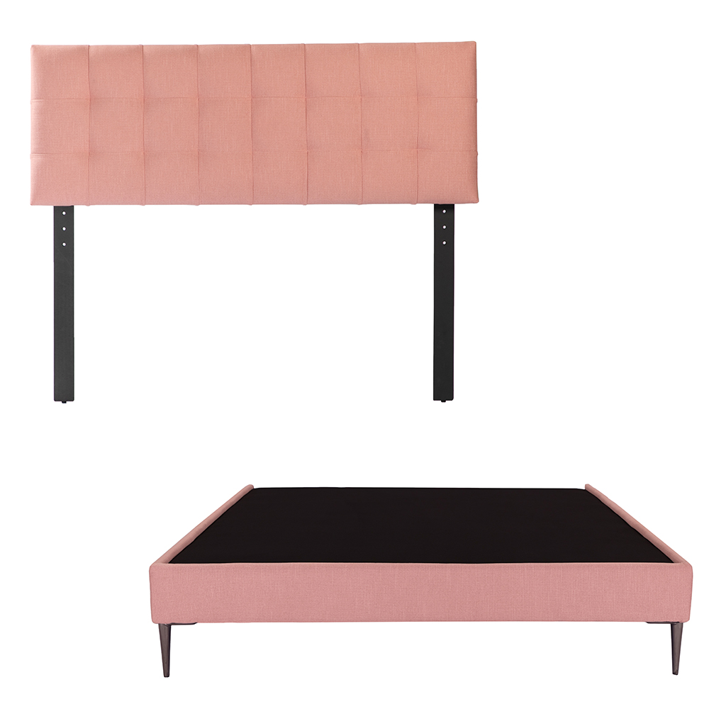 Cabecera Dicasa Catania + Base Slim Palo De Rosa King Size