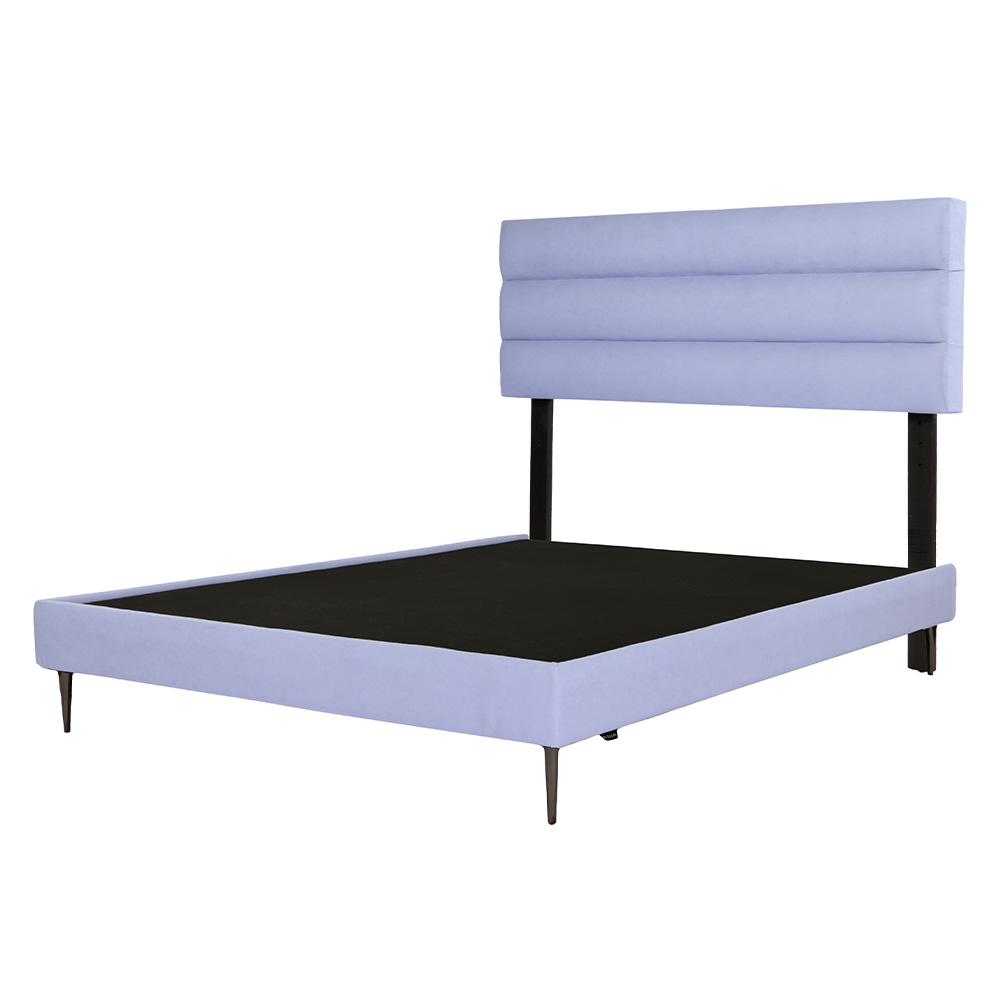 Foto 4 pulgar | Cabecera Logan + Base Cama Slim Color Lila Matrimonial