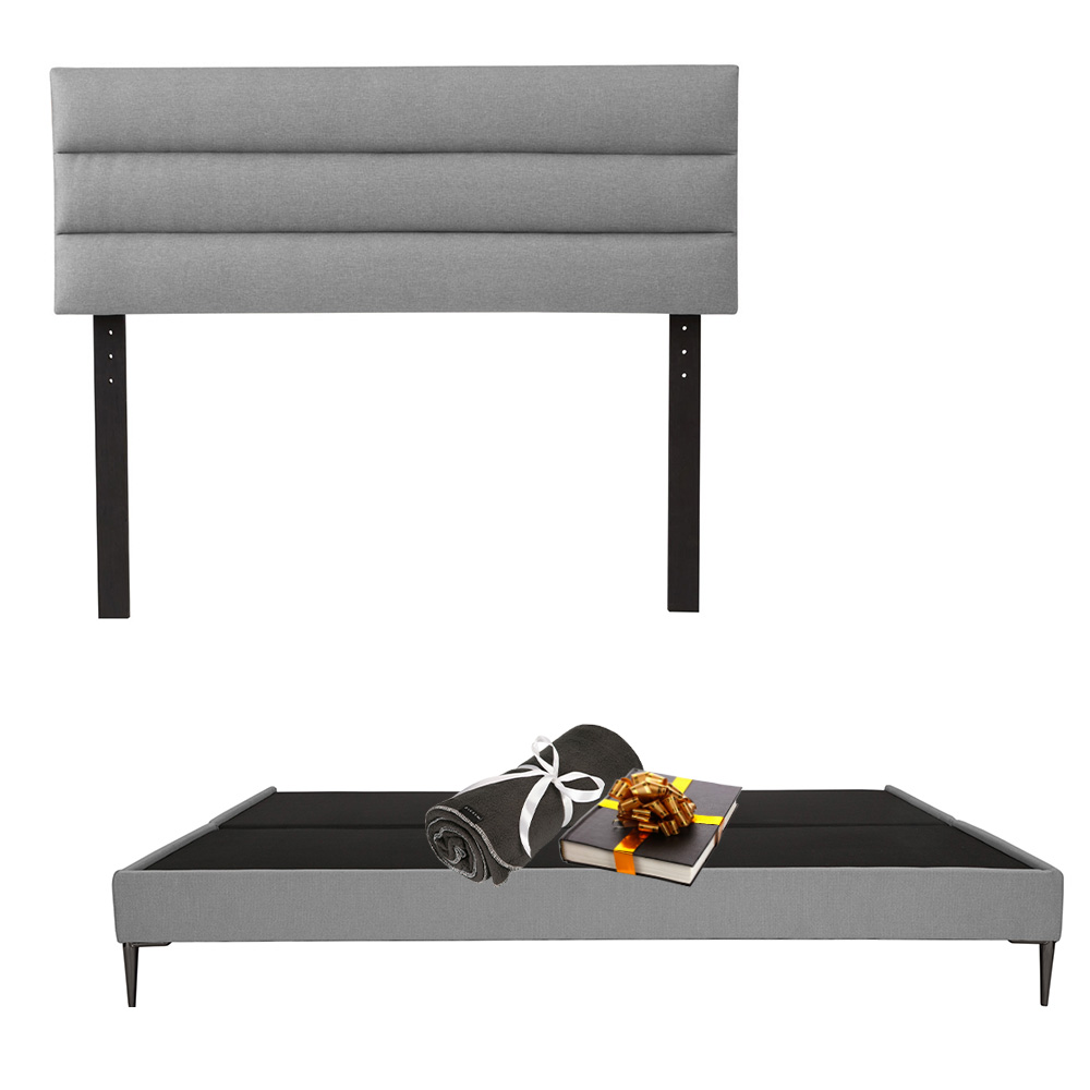 Cabecera Logan + Base Cama Slim Color Gris