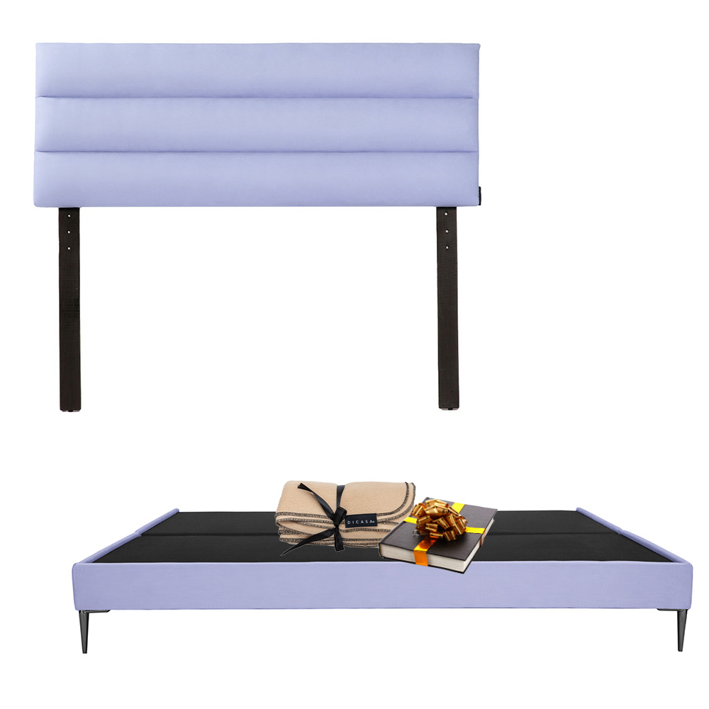 Cabecera Logan + Base Cama Slim color Lila