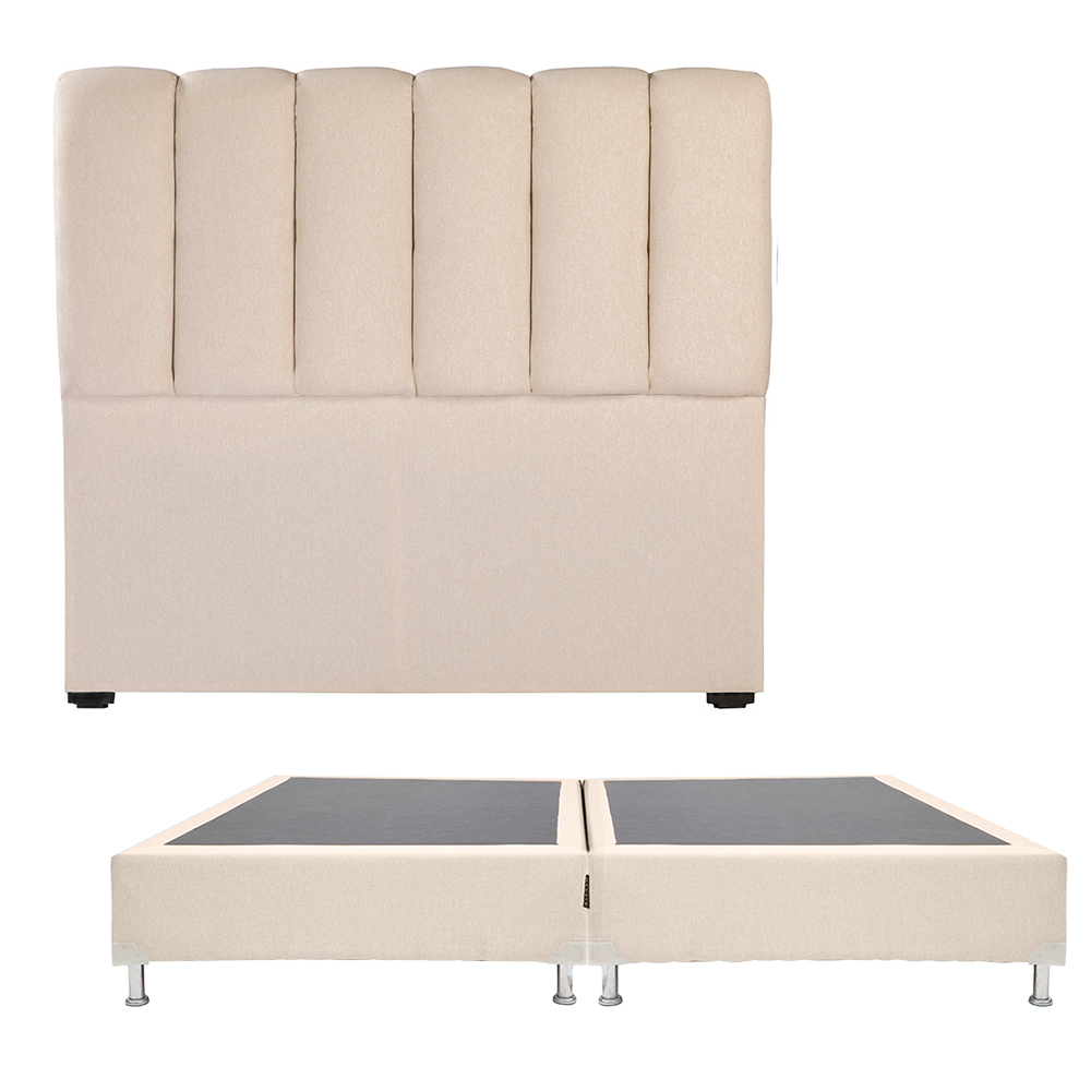 Cabecera Dicasa Kami + Box Dicasa Dolum King Size Beige