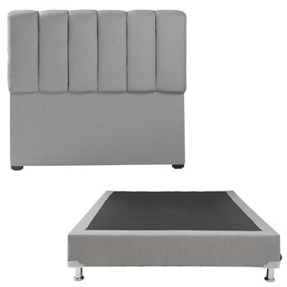 Foto 1 | Cabecera Dicasa Kami + Box Dicasa Quantum Queen Size Gris